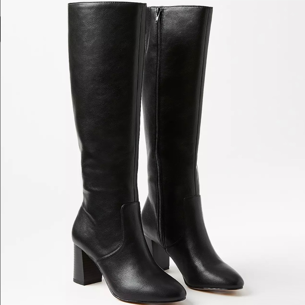 Brand New Loft Black Suede High Boots